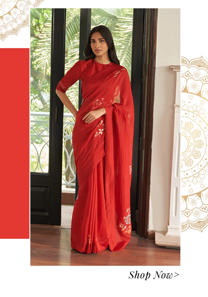 8 Heat-Proof Cotton Outfits for Summer That Are Big on Comfort and Light on Your Pocket 12 Red embroidered cotton saree