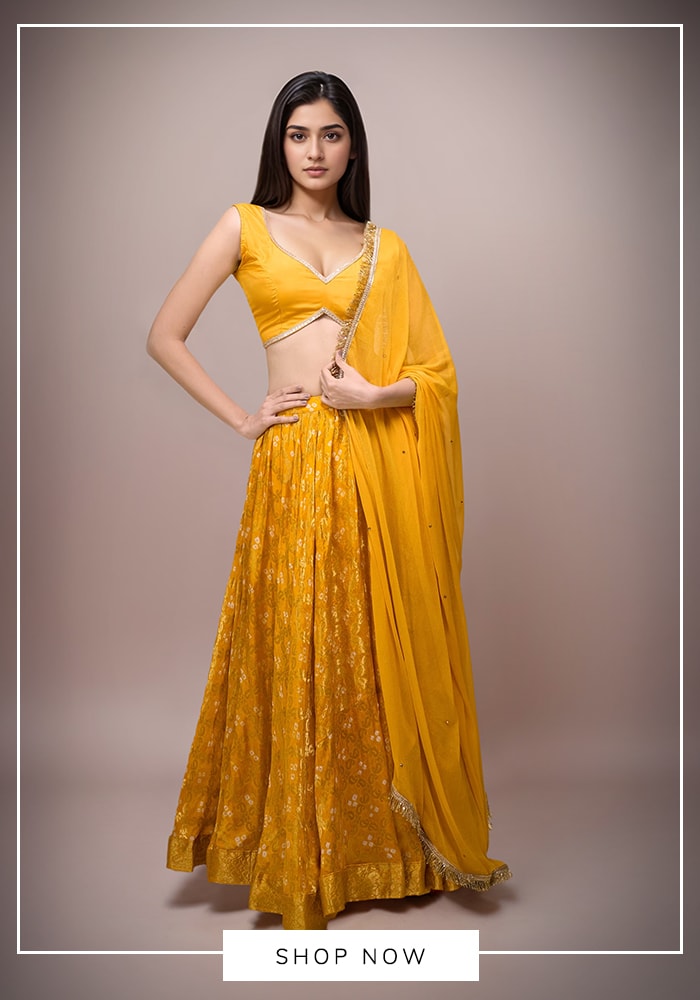 Silk Yellow Lehenga