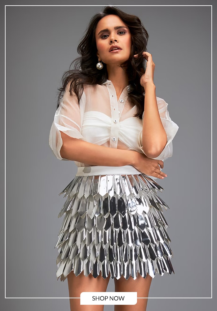 Metallic skirt