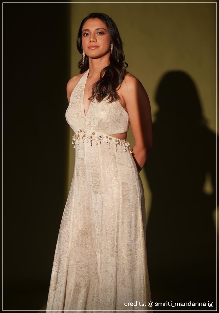 Smriti Mandanna in Tarun Tahiliani