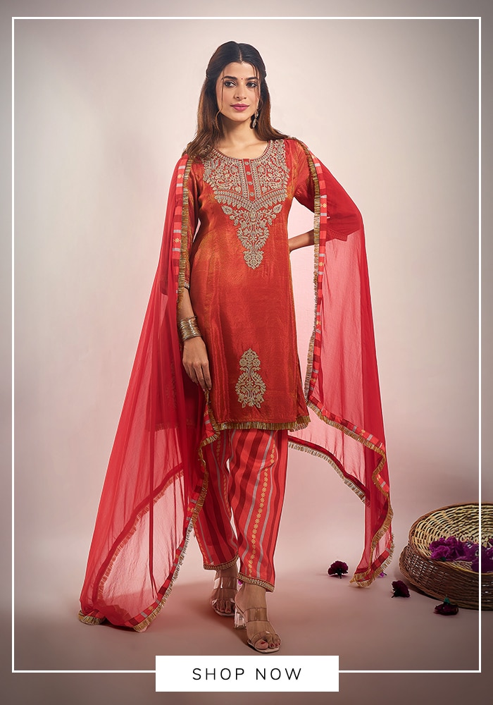 Temple-Ready Red & Orange Outfits for Hanuman Jayanti 2026 4 Breezy Kurta Sets for Easy Movement