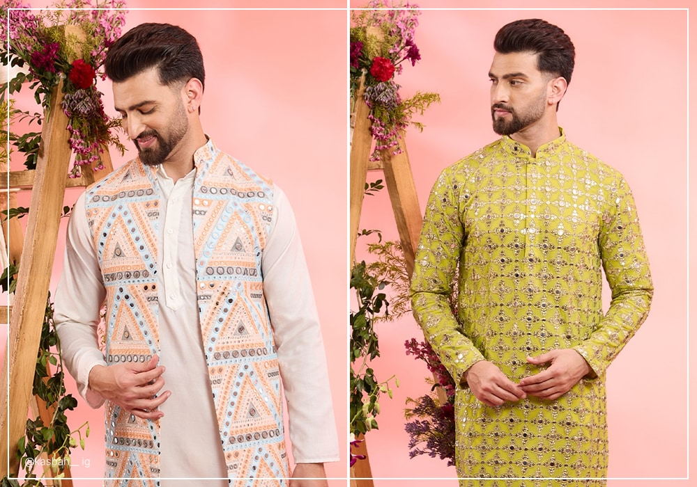 Mirrorwork Kurta sets for men