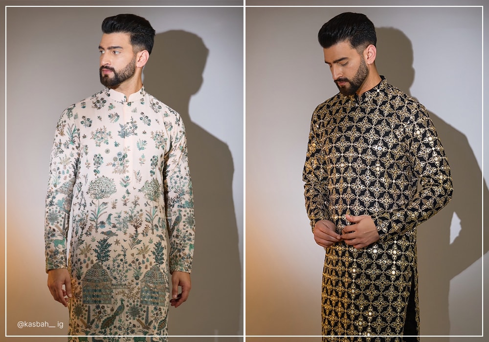 Embroidered Kurta sets for men