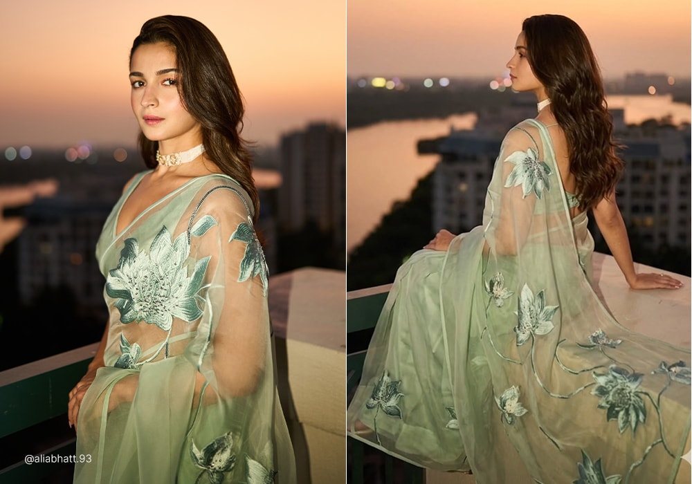 Alia Bhatt Saree Drape