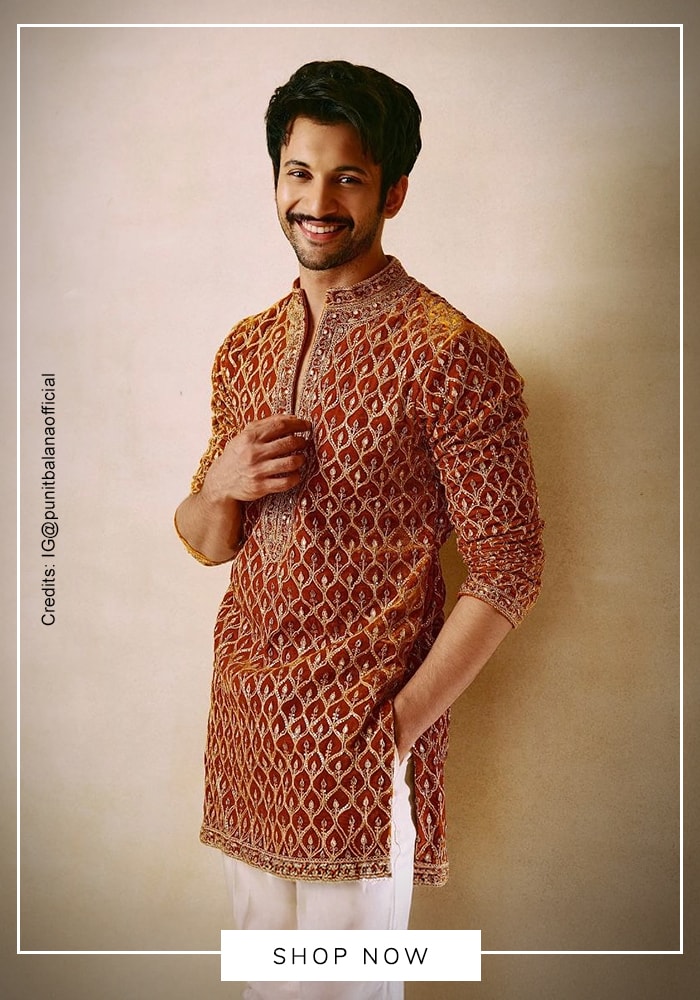 Rohit Saraf in Punit Balana embroidered kurta set