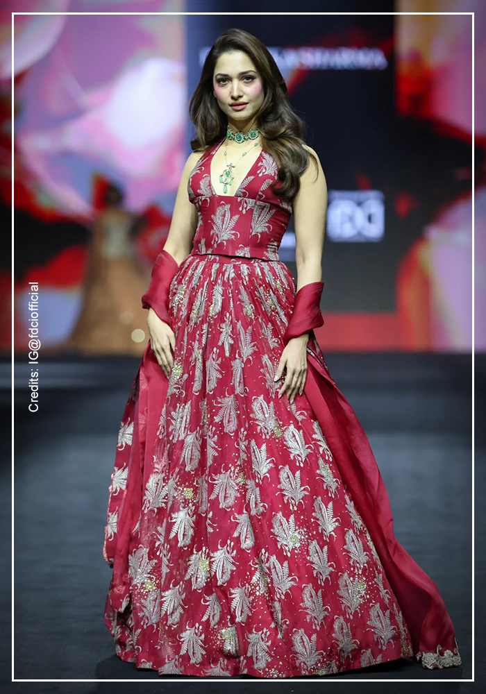 Tamannaah Bhatia walked for Bhumika Sharma at Lakme Fashion Week 2026