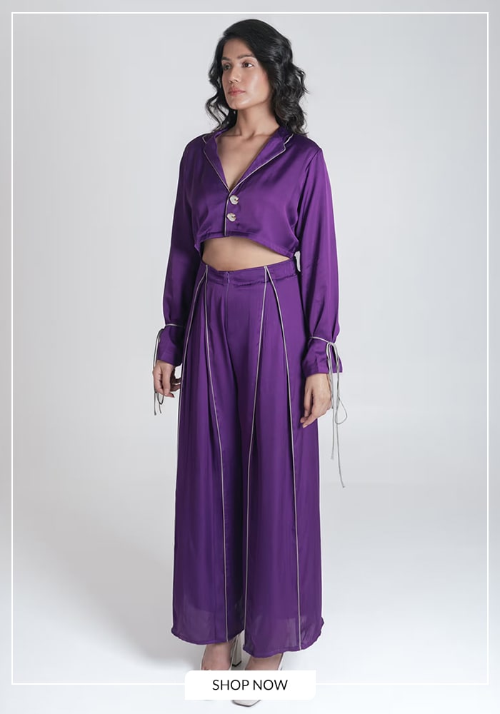 Kolkata Knight Riders (KKR): Purple and Gold Glam 