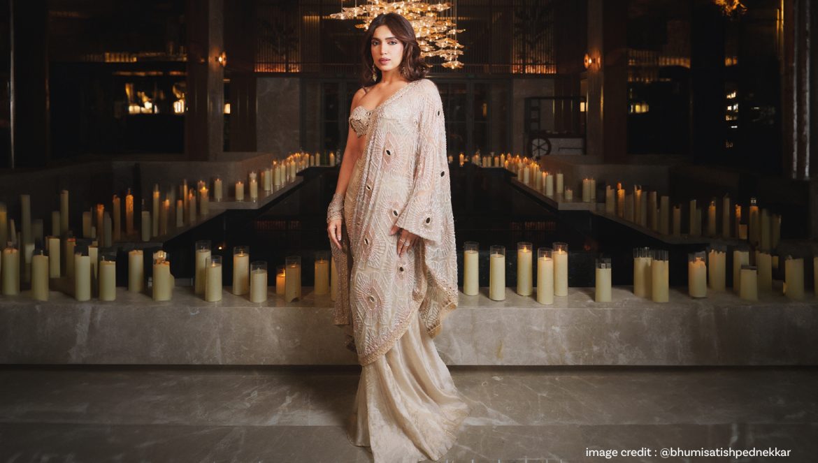 Bhumi Pednekar in a Shimmering Arpita Mehta Saree