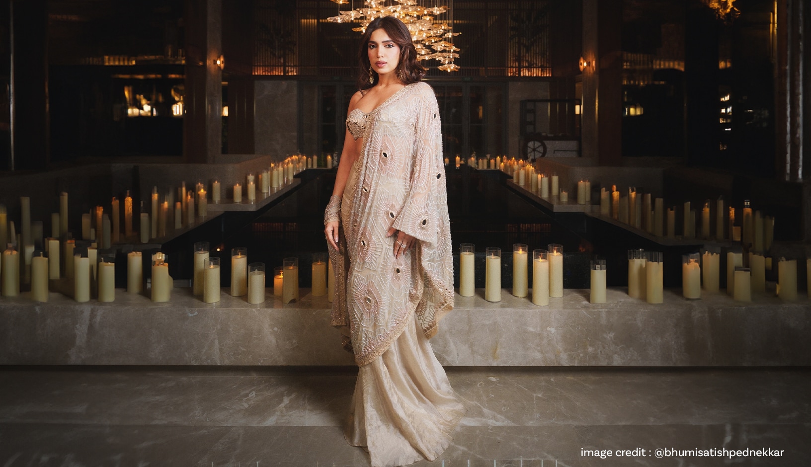 Bhumi Pednekar in a Shimmering Arpita Mehta Saree