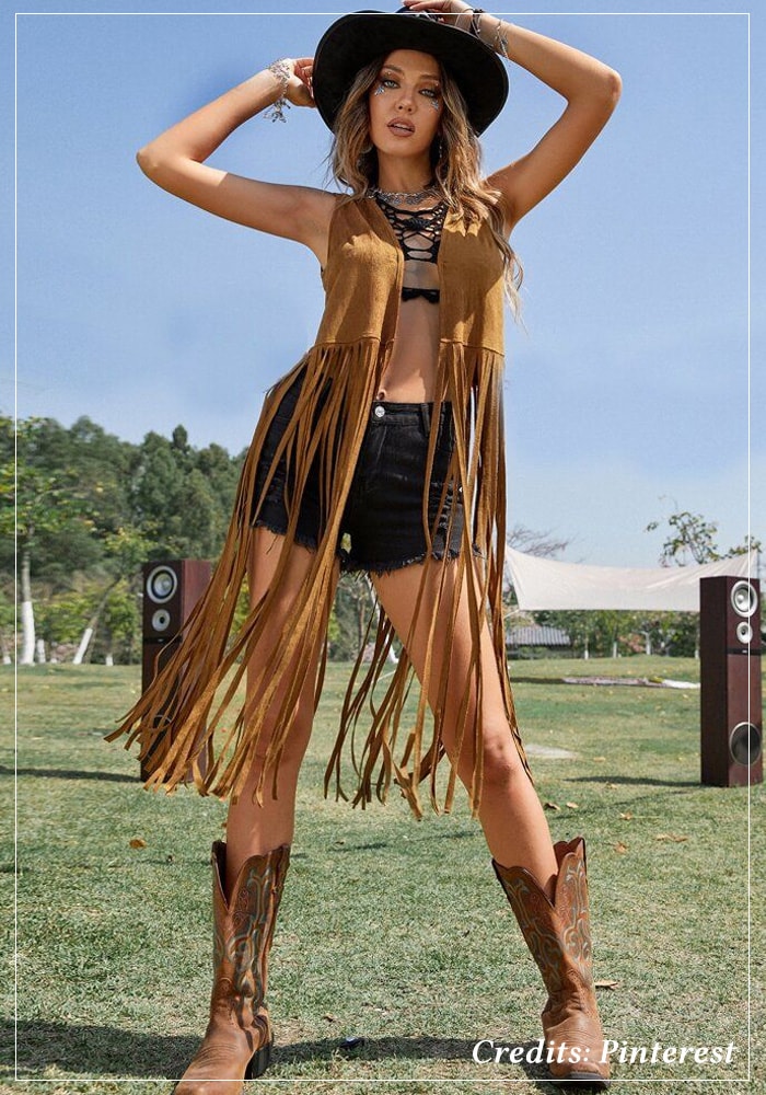 Textured Crochet and Fringe Details 
