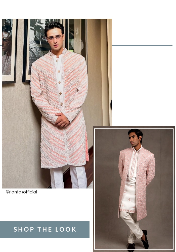Abhishek Sharma's richly embroidered sherwani