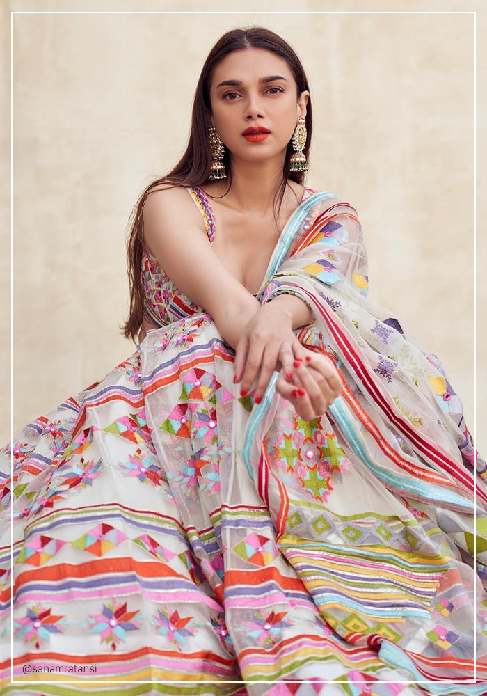 Aditi Rao Hydari wearing phulkari lehenga