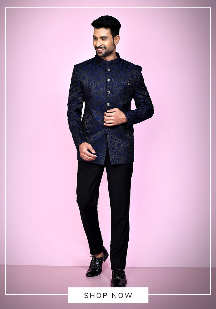 Arihant Rai Sinha Blue bandhgala