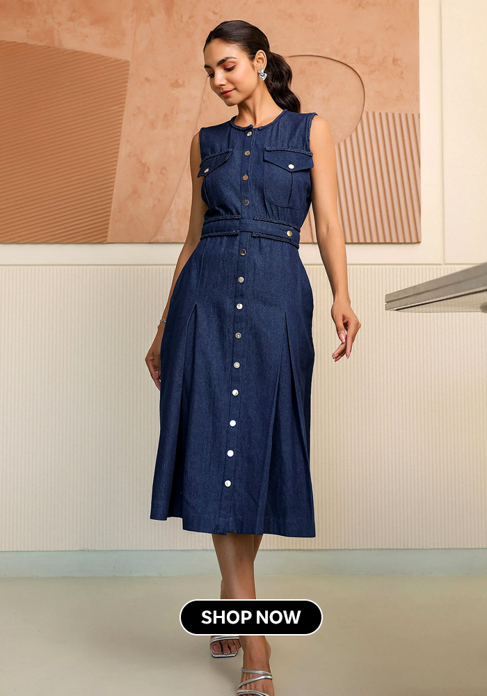 Denim Midi Dress