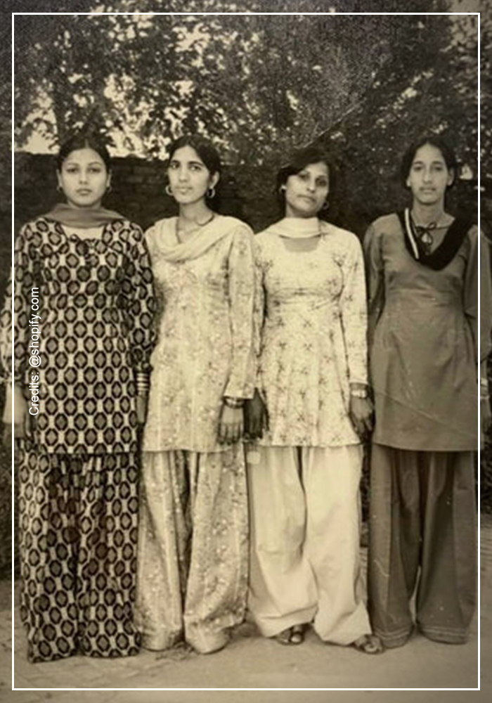 Farshi Salwar worn by Pakistanis