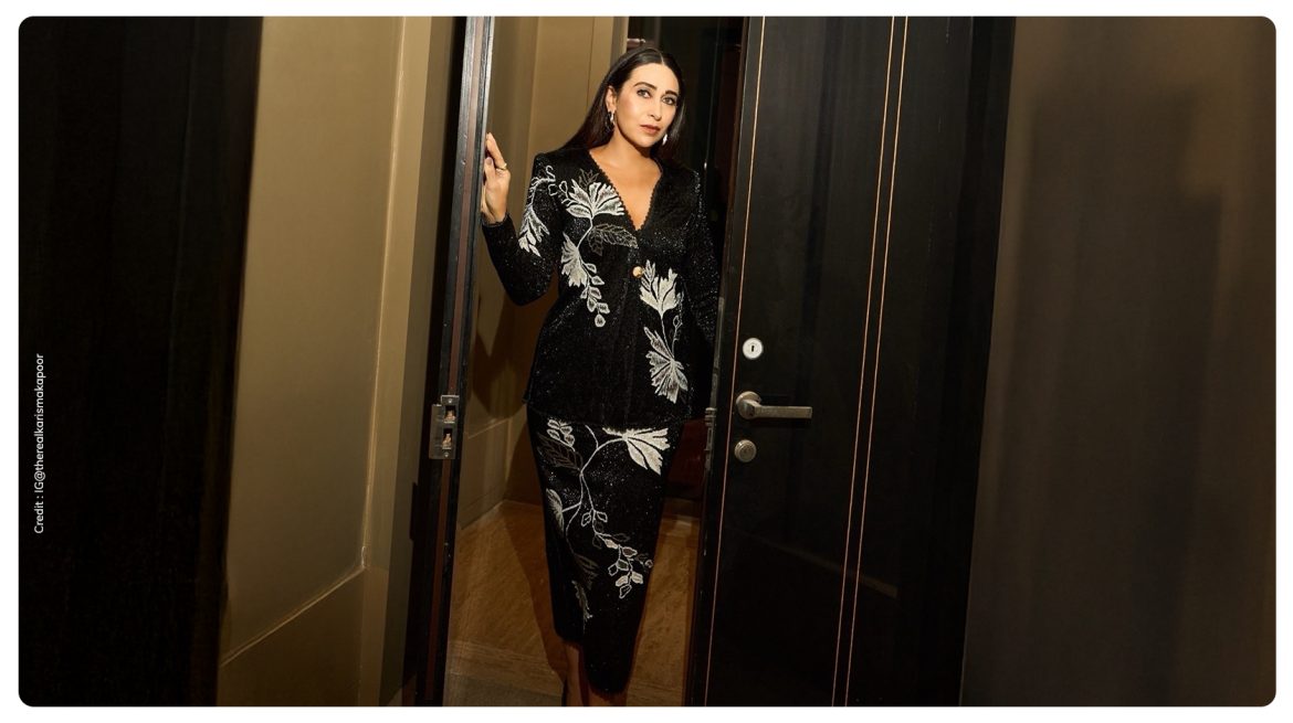 Karisma Kapoor’s Black Floral Outfit: A Statement Look