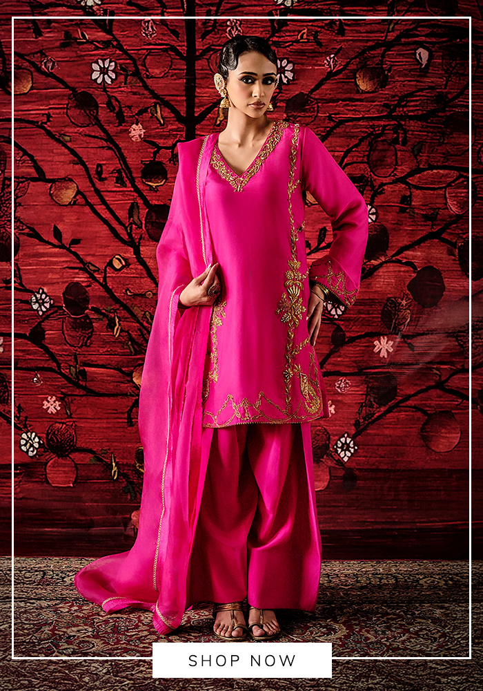Fuschia farshi salwar