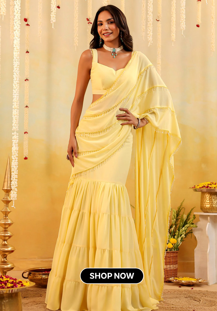 Georgette Pre-Draped Saree