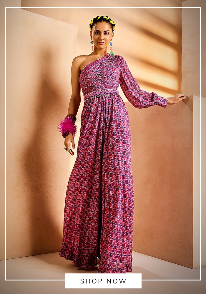 Ikkat printed jumpsuit