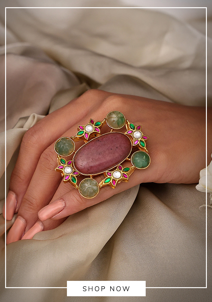 Joules by Radhika carved ring