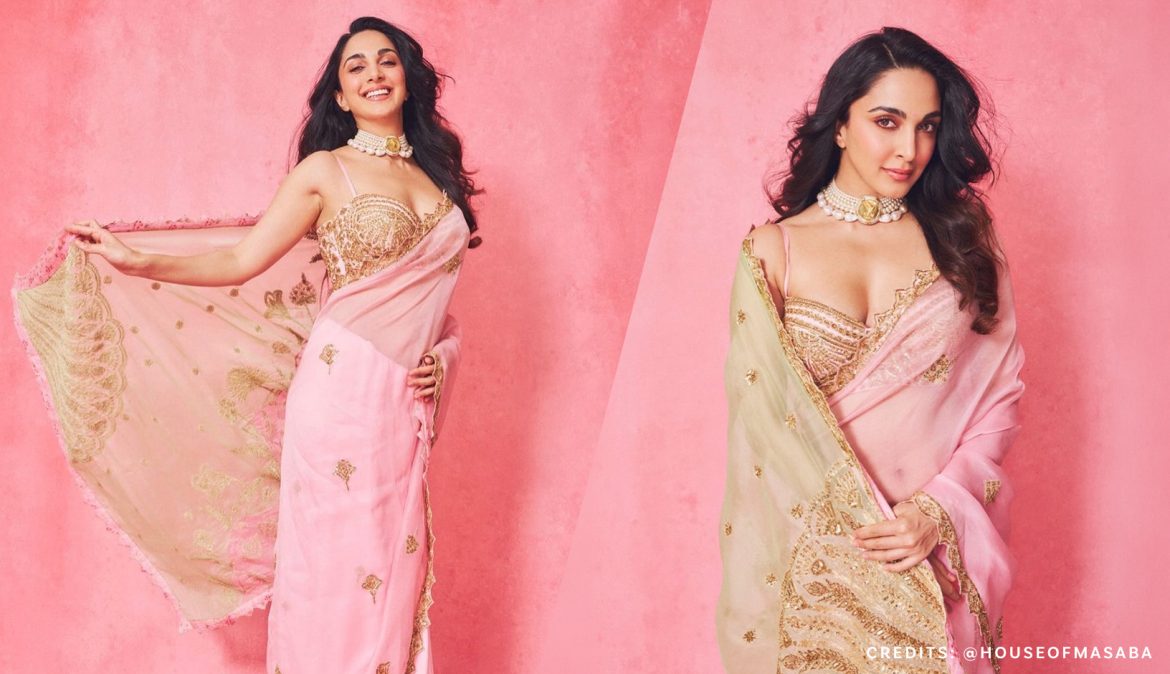 Kiara Advani in pink Masaba saree at the NMACC