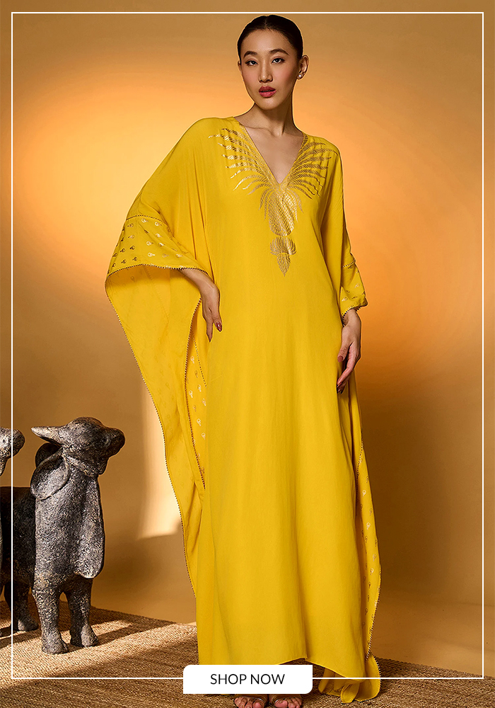 Masaba yellow kaftan