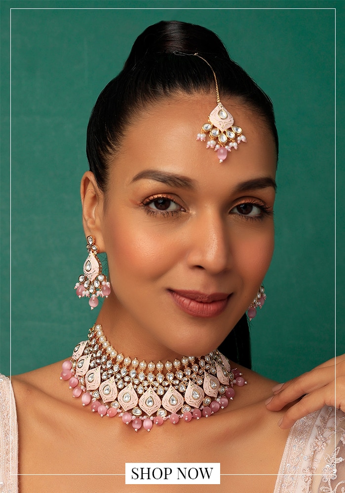 Meenakari choker set