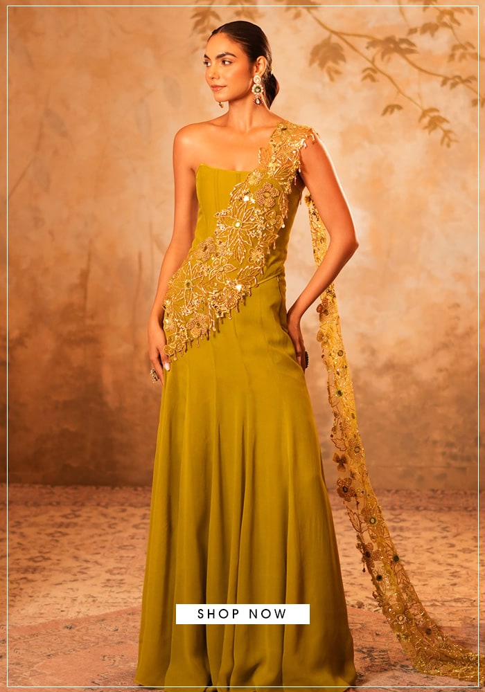 Olive green corset set