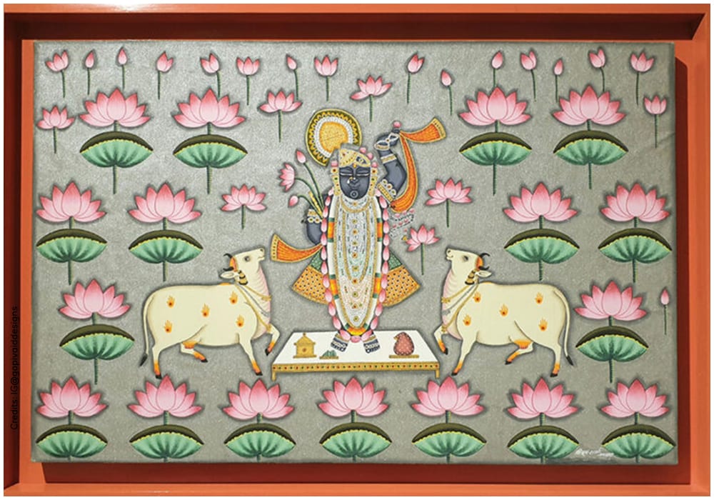 Pichwai art showing Shri Balaji