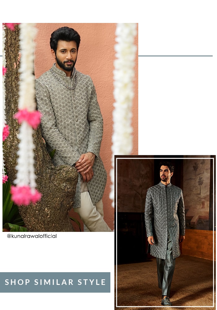 Rohit SARAF in metallic sherwani
