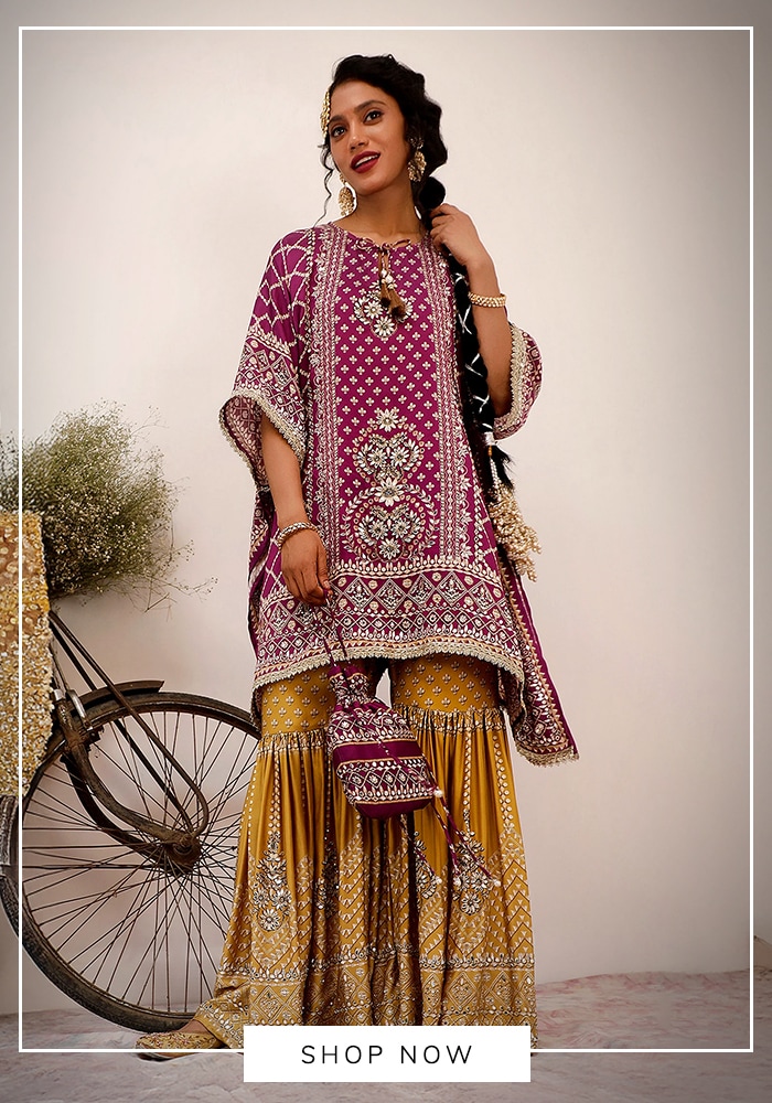 Short kaftan and palazzo set