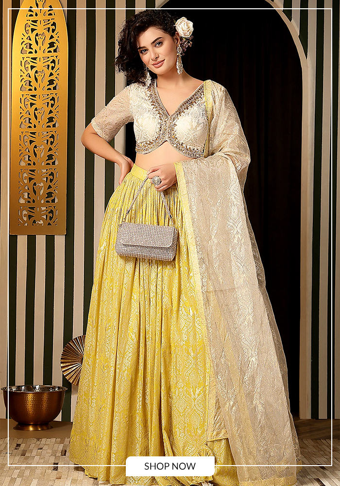Soniya G-Yellow lehenga