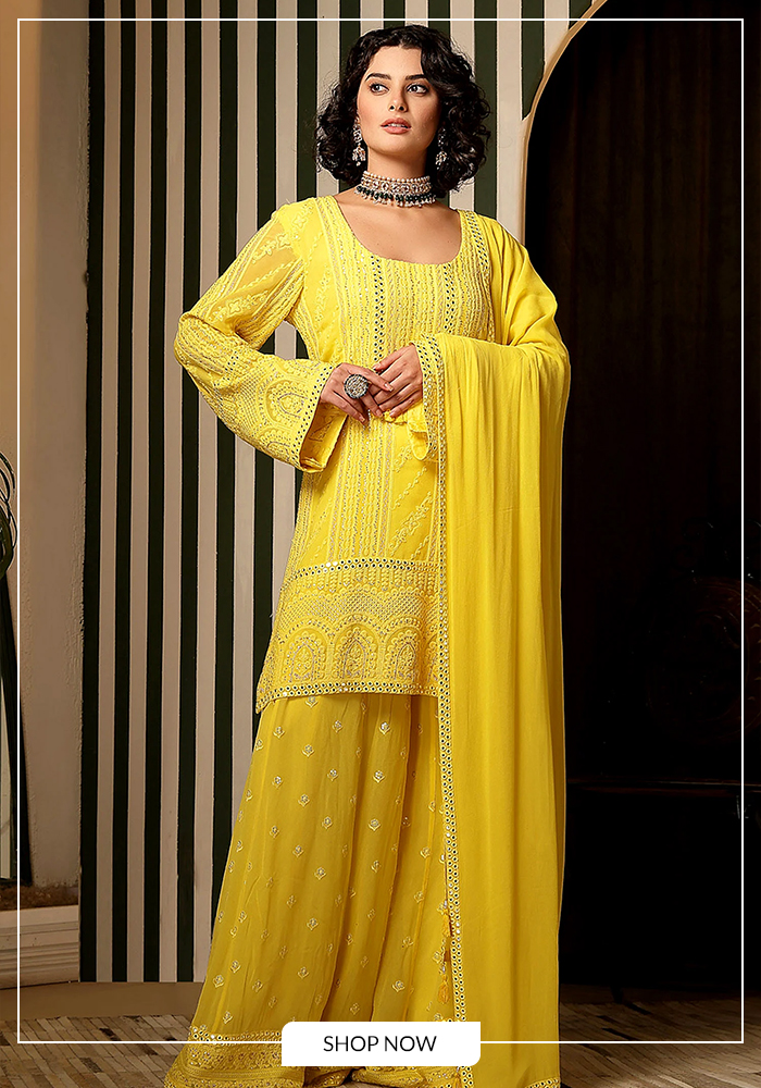 Soniya G yellow sharara set