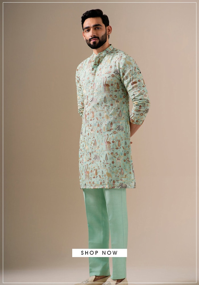 Darzi house floral and fauna embroidered kurta set
