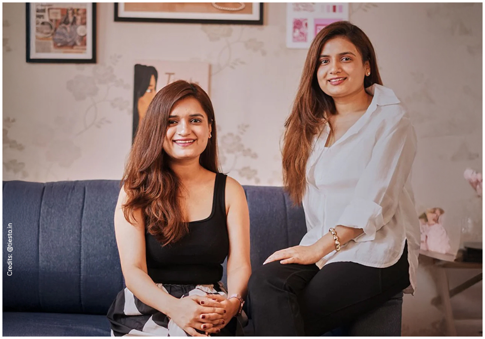 Tiesta founders Janvi and Kelly