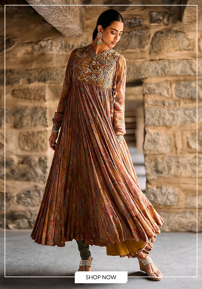 Zardozi Chiffon Anarkali Set