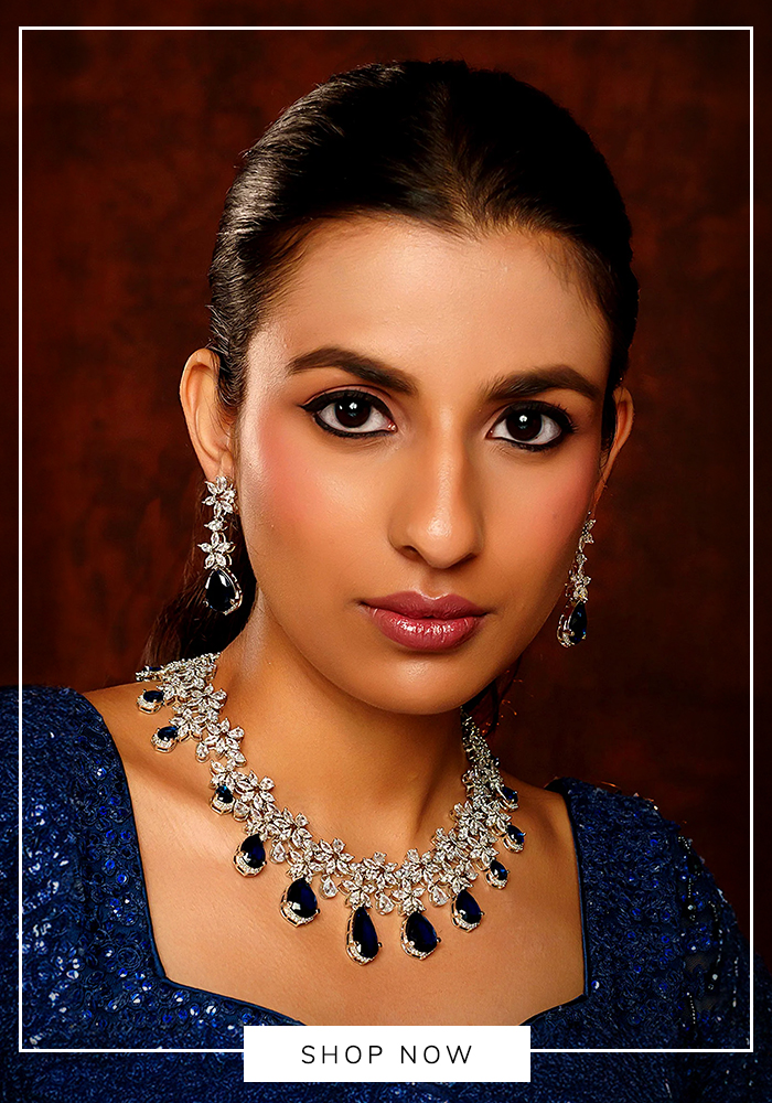 Zevar by Geeta diamond necklace set