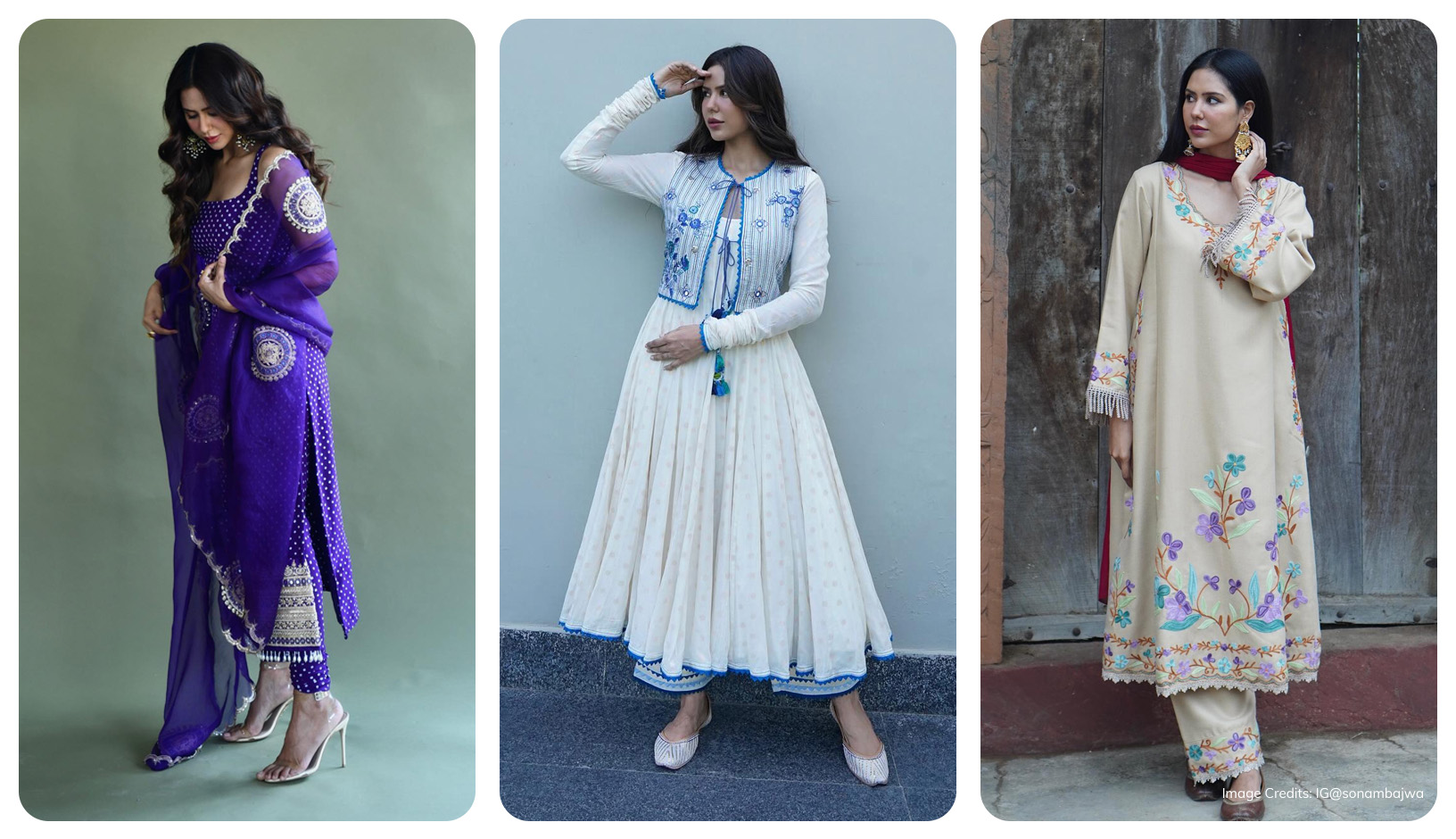 Sonam Bajwa inspired kurta sets