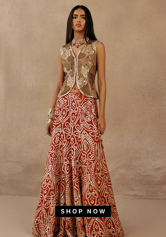 Mirror Work Lehengas 