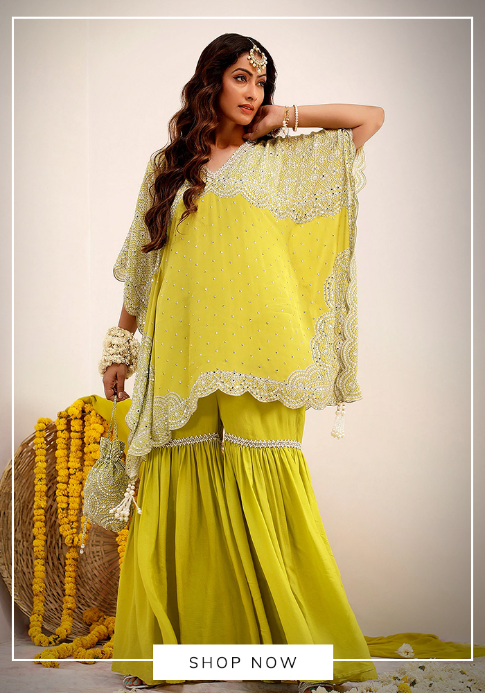 The Mehfil Green Gharara