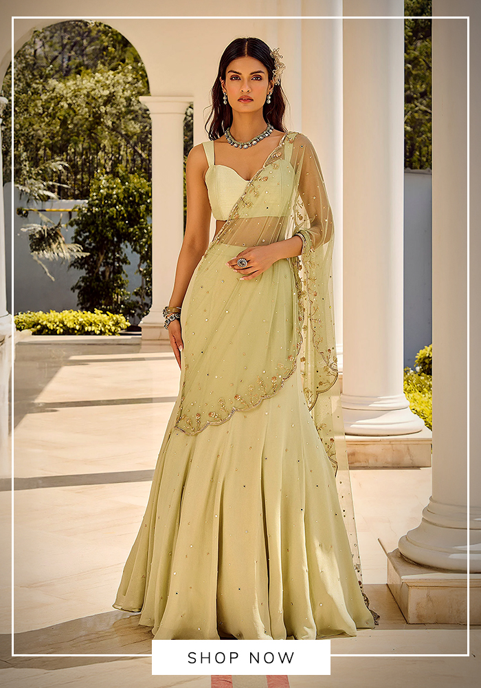 Pre-Draped Dupatta Styles