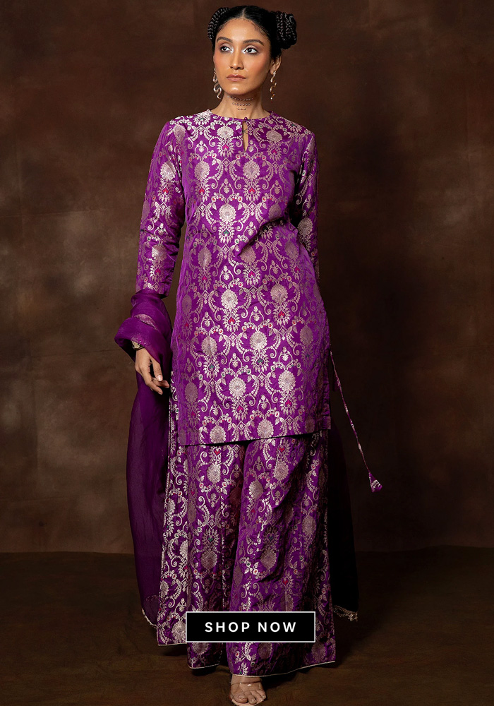 Silk, Brocade, and Festive Winter Kurta Sets 