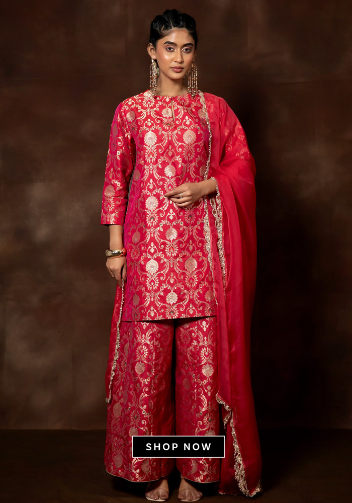 Silk, Brocade, and Festive Winter Kurta Sets 