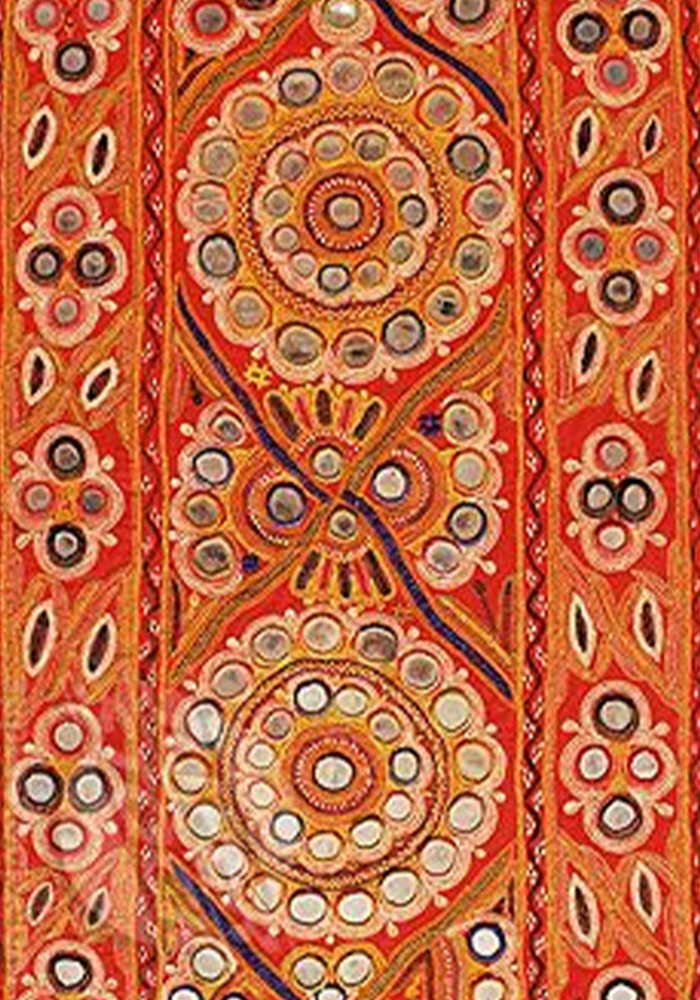 8. Mirror Work with Floral Motifs 