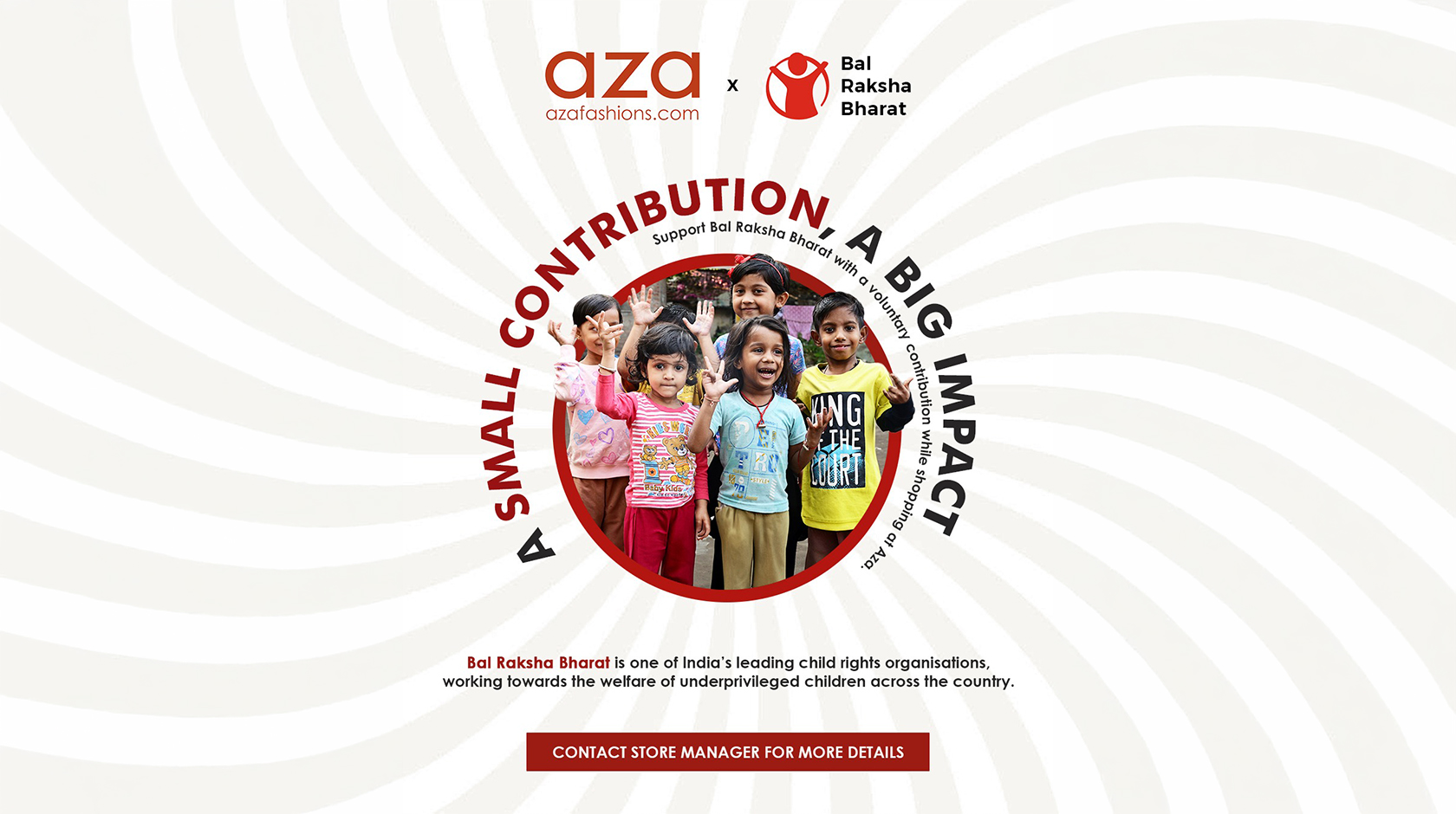 Aza Fashions Collaborates with Bal Raksha Bharat