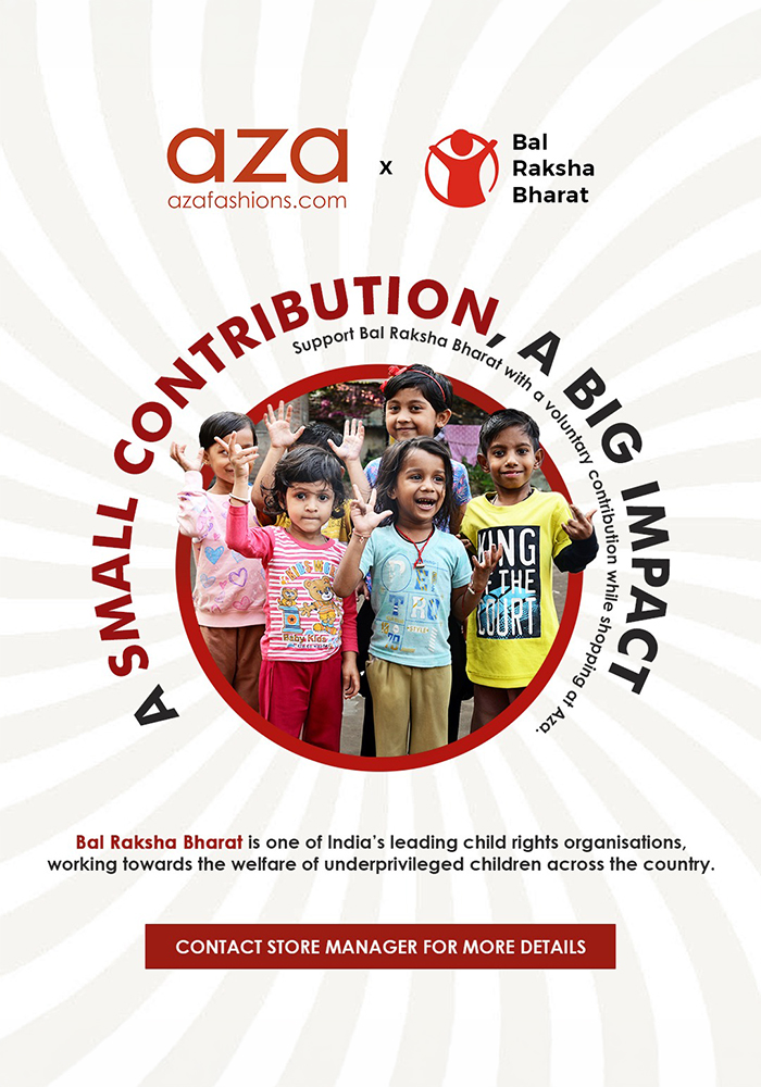 Aza collaborates with Bal Raksha Bharat