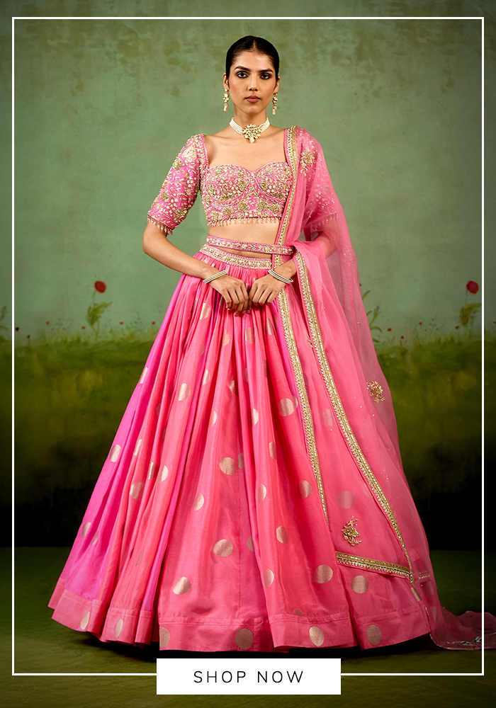 Candy Pink embroidered lehenga