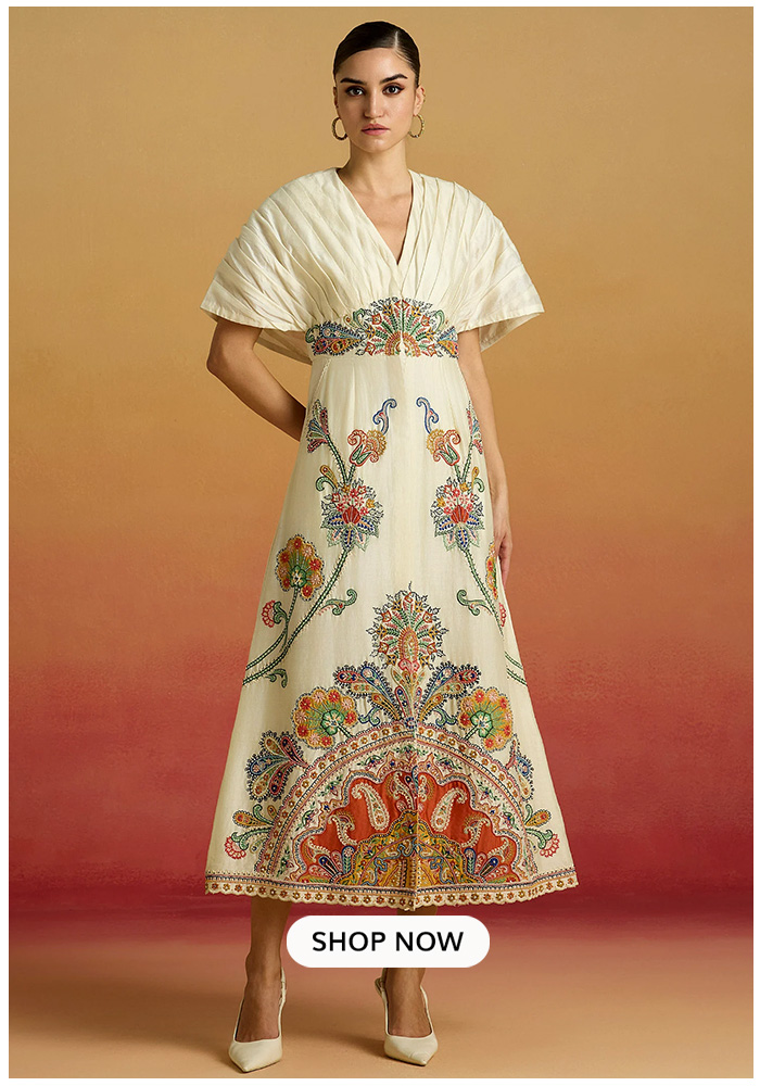 Embroidered Midi Eid Dress