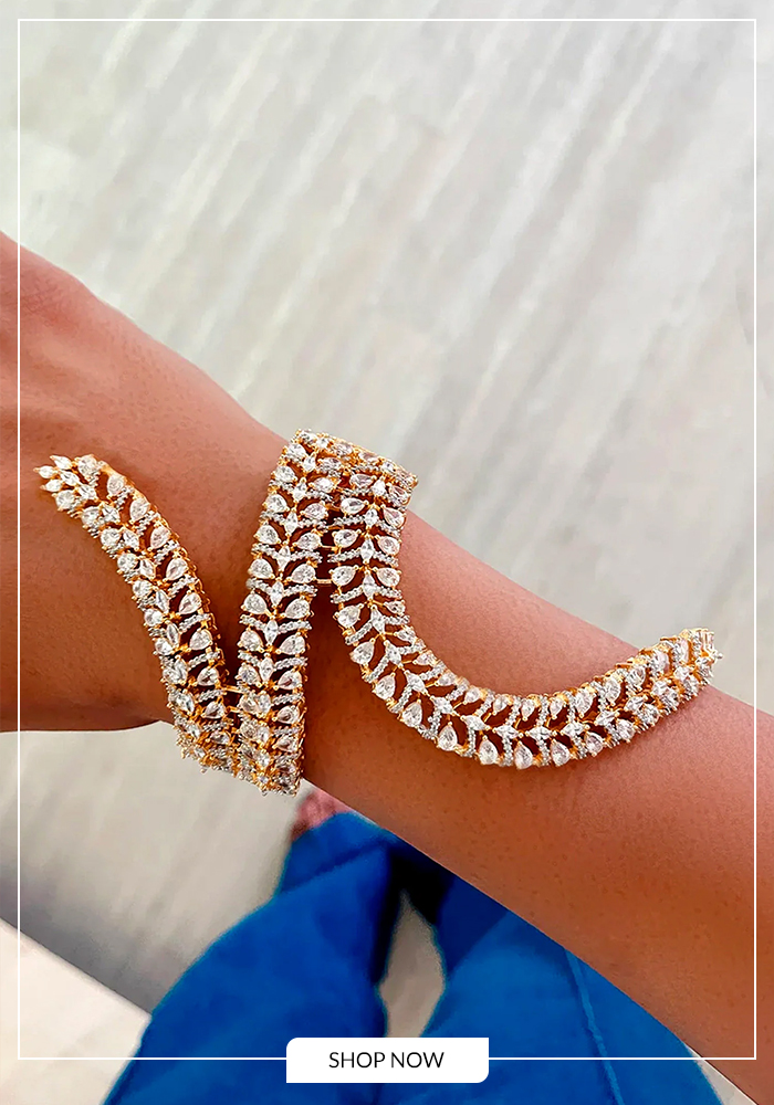 Faux diamond wrap bracelet