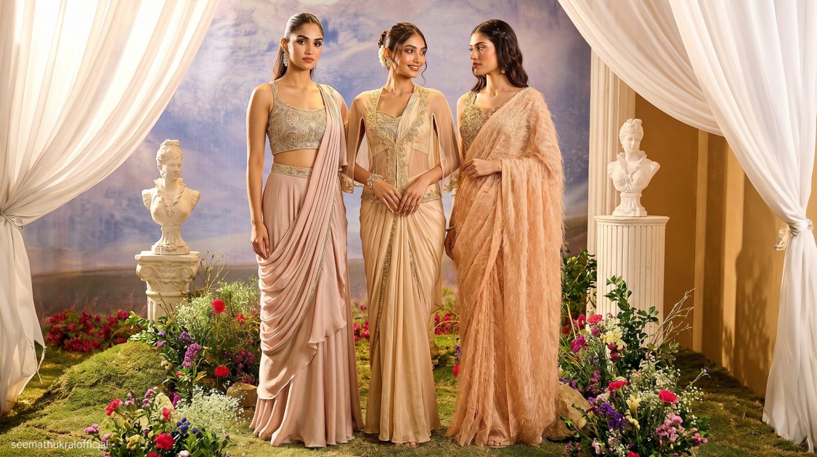 Aariyana Couture pre draped sarees